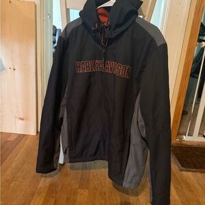 Harley-Davidson Men's Black and Gray Performance Jacket